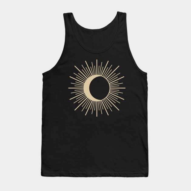 Sun Moon Eclipse Boho Tank Top by Trippycollage